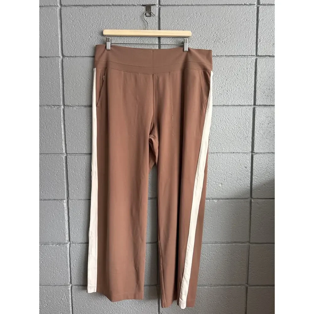 Athleta Venice Colorblock Wide Leg Pant Rustic Beige size 1X